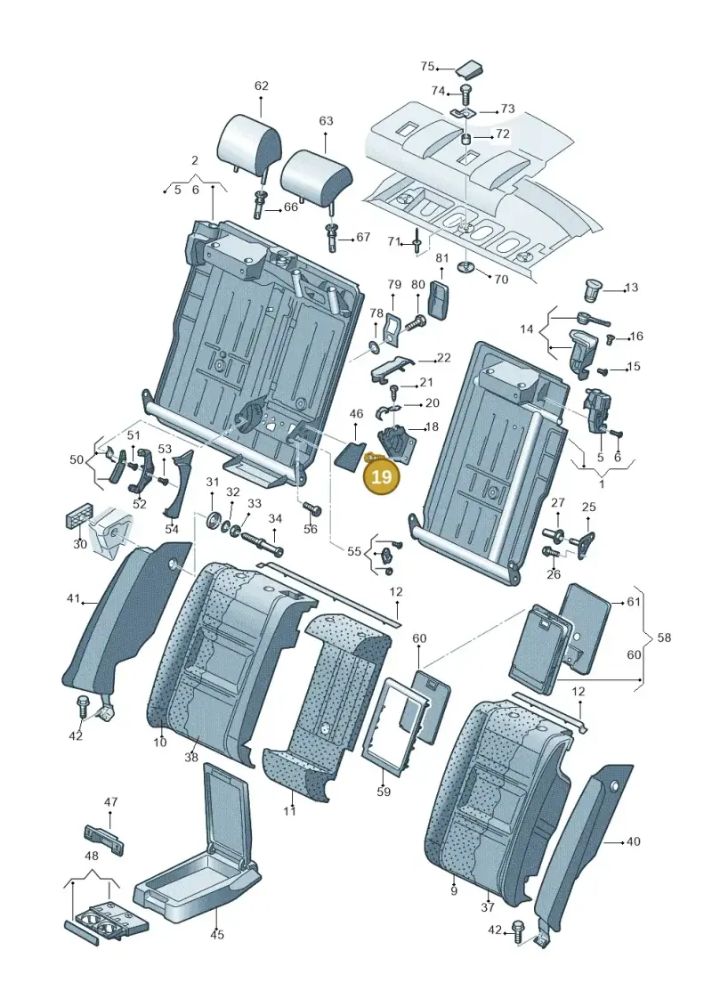 N10253402 — Audi A6 2.7 TDI (2008-2011) diagram 448885700, position 19