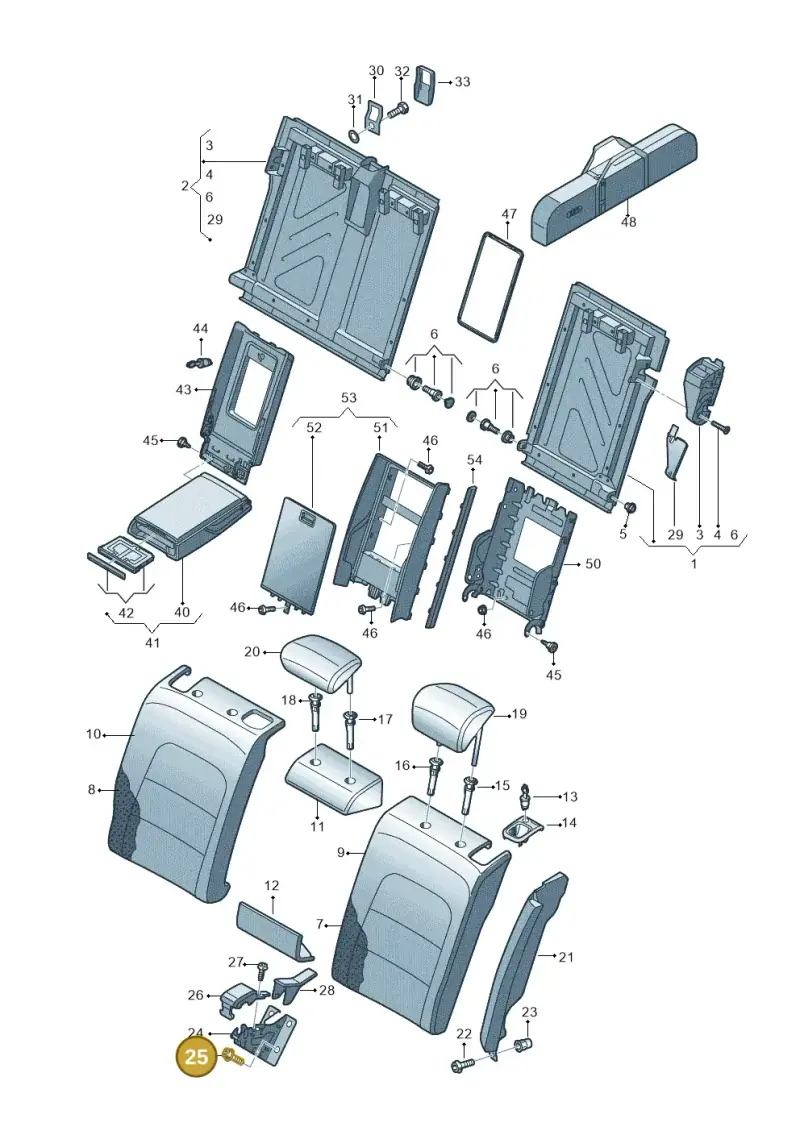 N10253402 — Audi A4 av. 2.0 tdi (2011-2015) diagram 636885700, position 25