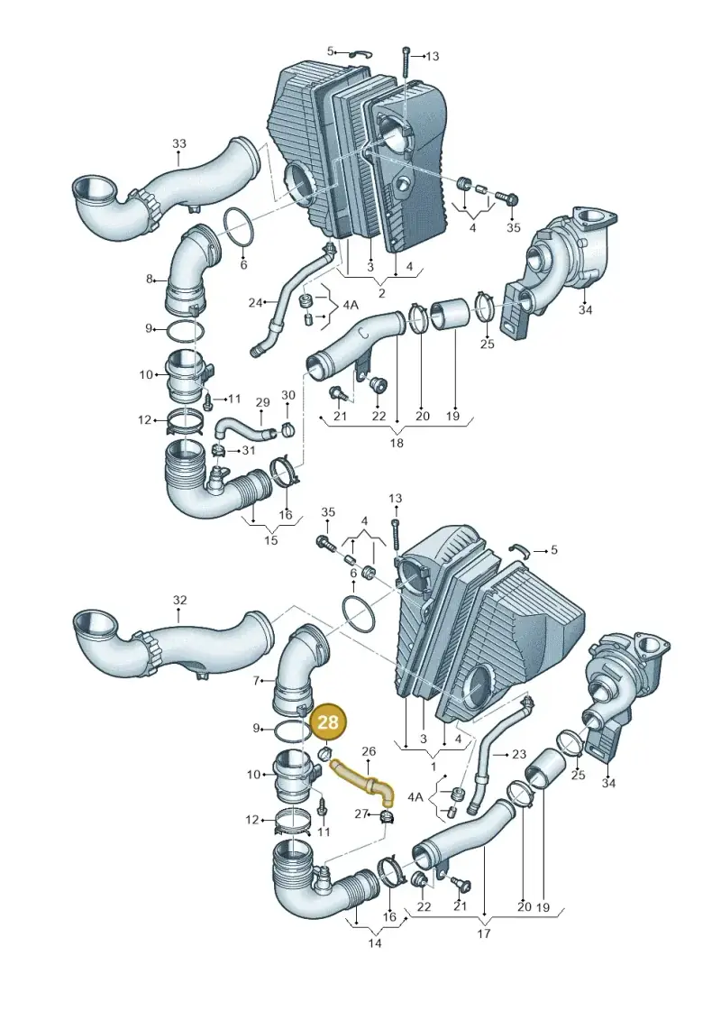 N10255601 — Volkswagen Touareg BlueMotion (2014-2018) diagram 693129100, position 28