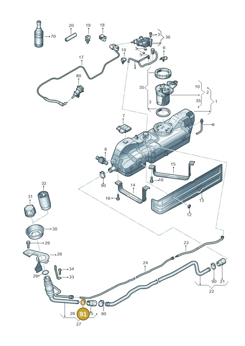 N10258101 — Volkswagen Crafter 35 panel (2011-2016) diagram 483201110, position 91