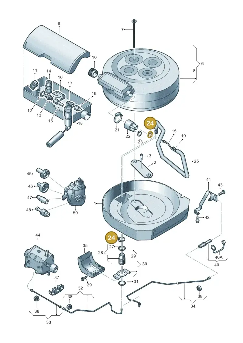 N10258101 — Volkswagen Polo (2012-2014) diagram 672201090, position 24