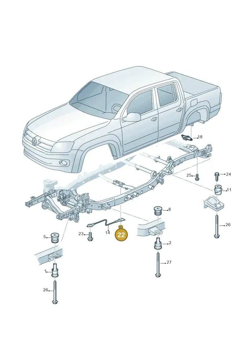 N10261311 — Volkswagen Amarok twin cab (2022-) diagram 683801100, position 22