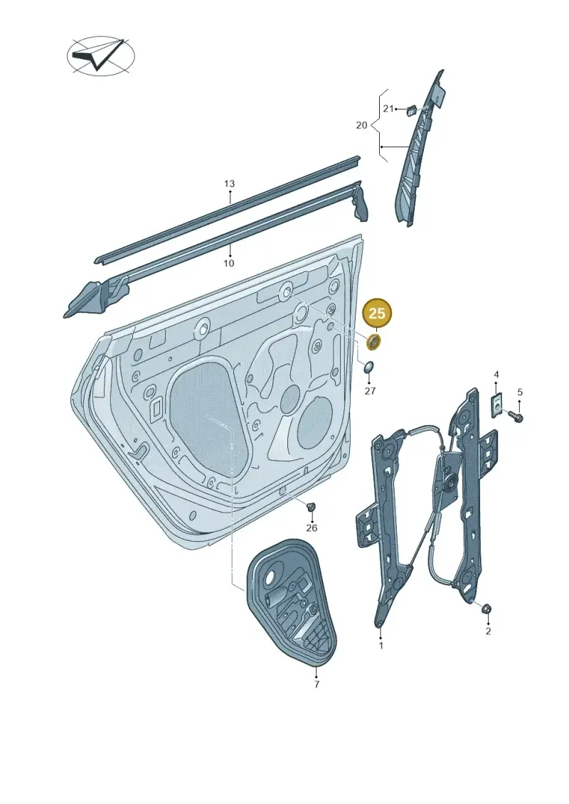 N10265401 — Volkswagen Arteon (2017-2023) diagram 828839600, position 25