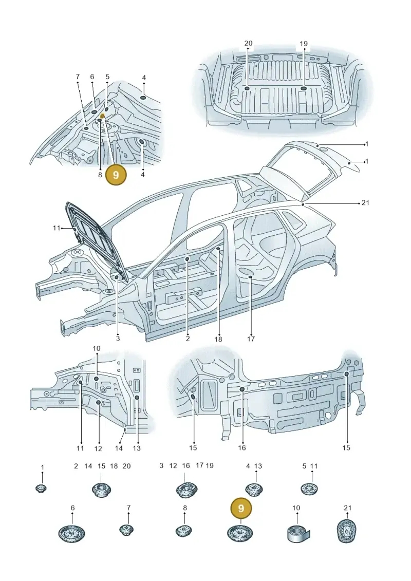 N10265401 — Volkswagen T-Cross 1,0 (2018-2024) diagram 837803360, position 9