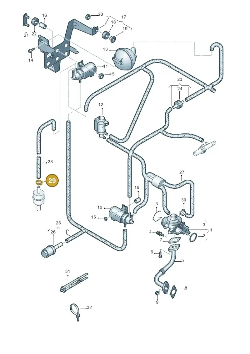 N10279301 — Volkswagen Transp. caravelle (2008-2009) diagram 410131600, position 29
