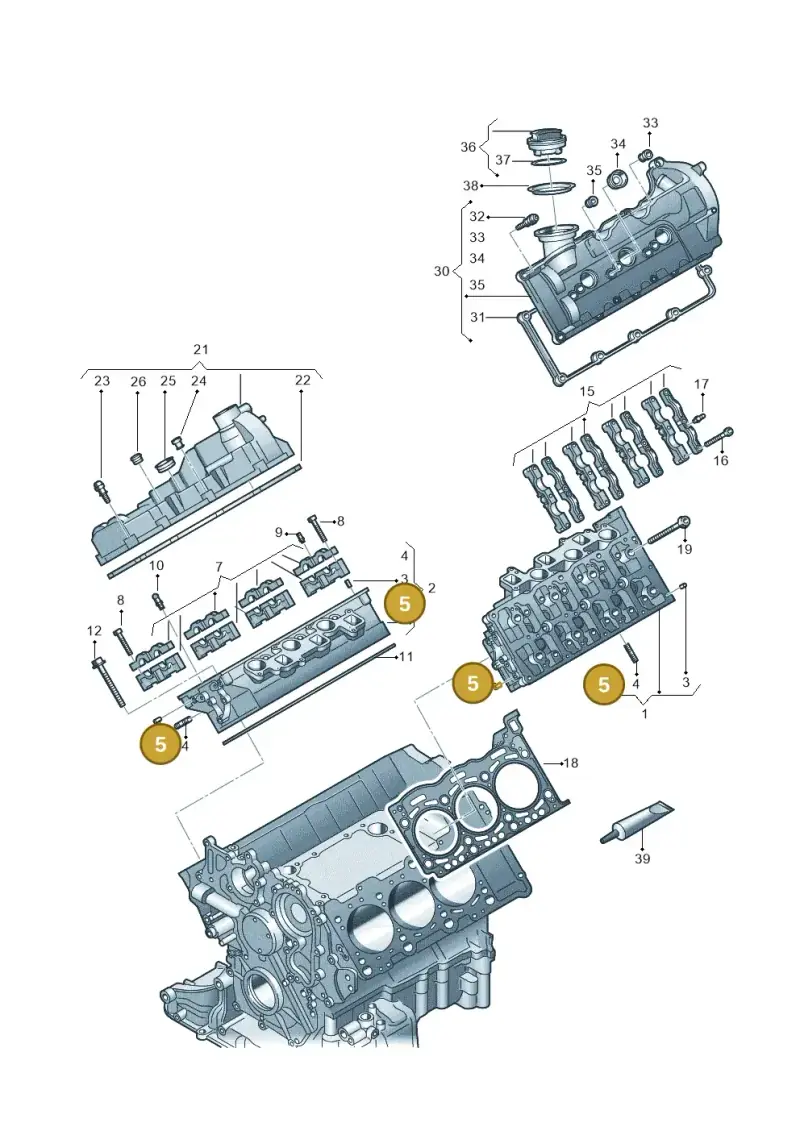 N10283304 — Volkswagen Touareg BlueMotion (2014-2018) diagram 693103670, position 5