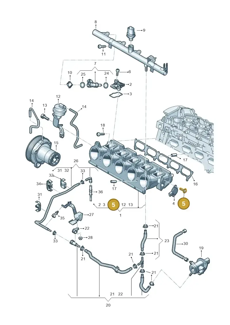 N10285301 — Audi RS Q3 Sportback (2019-2024) diagram 898133340, position 5