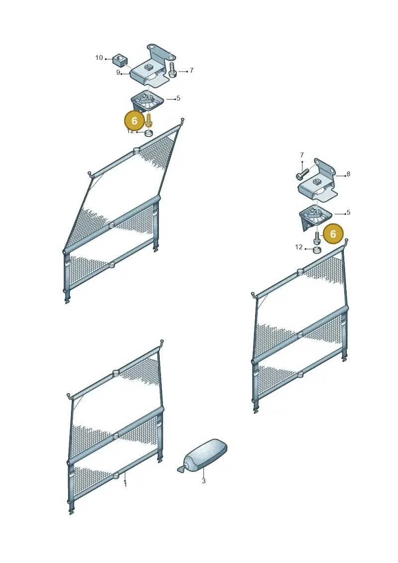 N10285402 — Volkswagen Transport. multivan (2019-2024) diagram 410861000, position 6