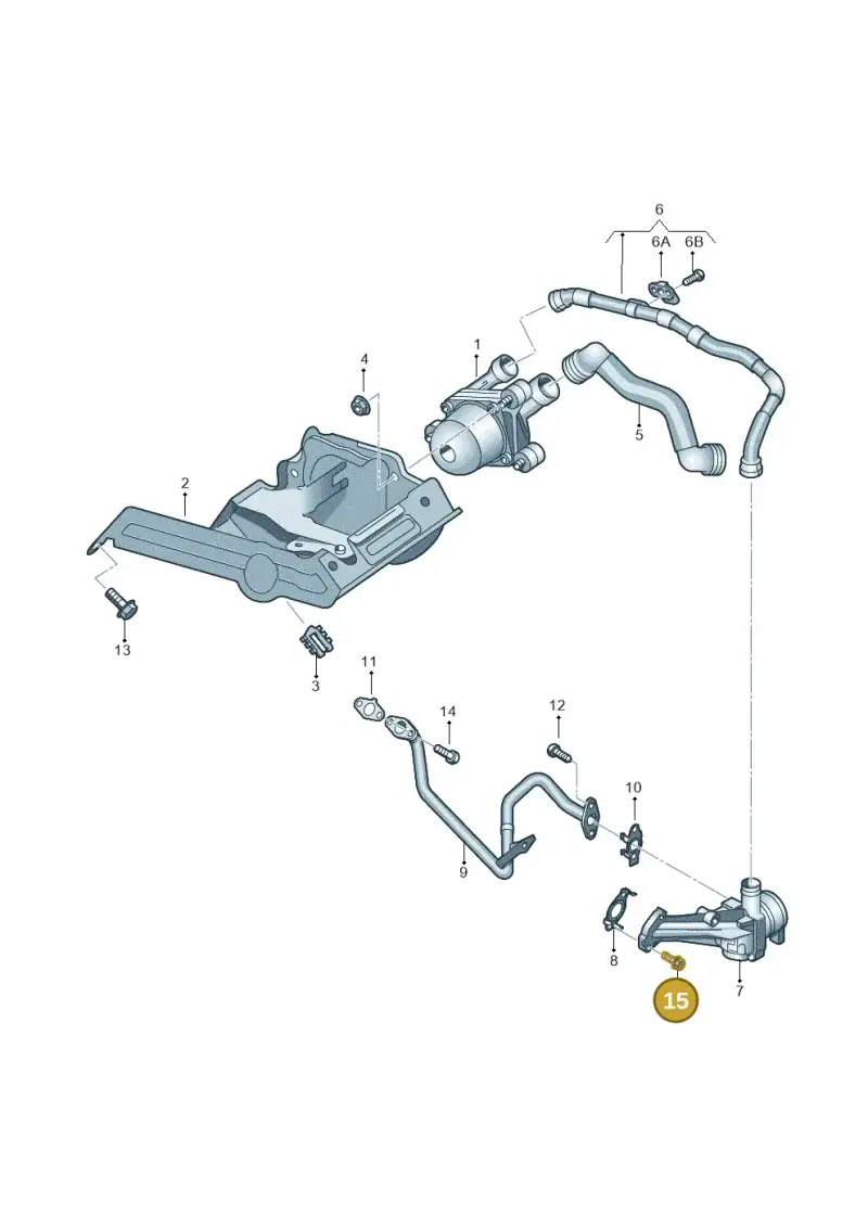N10285602 — Volkswagen Golf (2011-2013) diagram 649131100, position 15