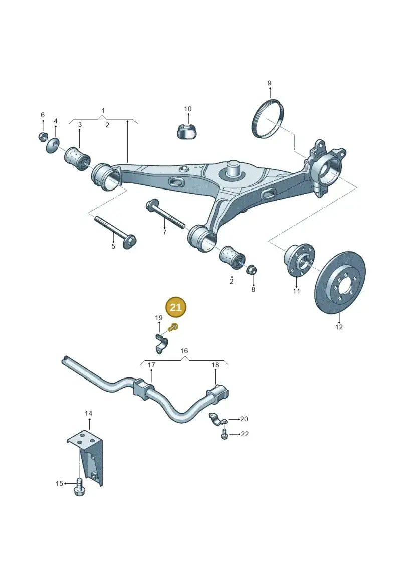 N10285907 — Volkswagen TRANSPORTER OFFEN (7J) 07 (2006-2007) diagram 410501150, position 21