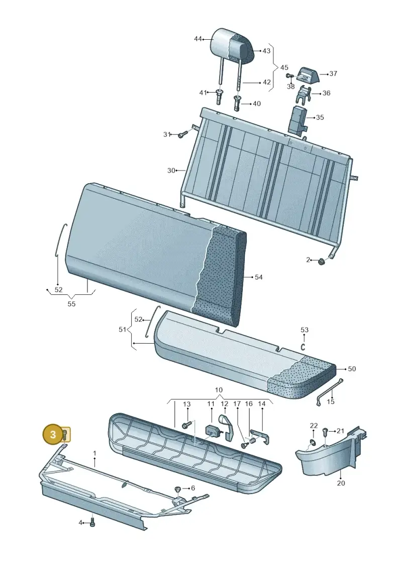 N10285907 — Volkswagen Transp. dropside (2011-2015) diagram 411885500, position 3