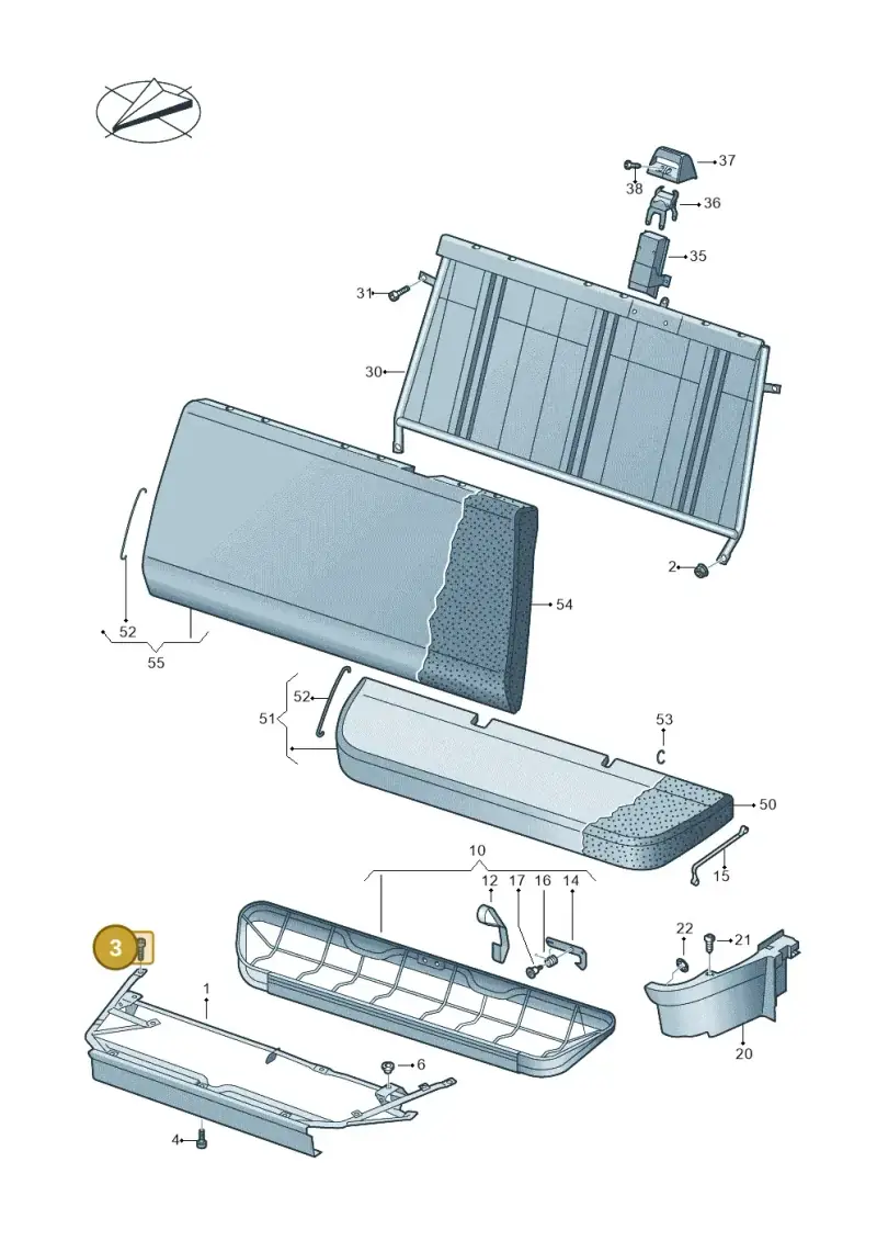 N10285907 — Volkswagen Single-cab transp. (2019-2024) diagram 862885500, position 3