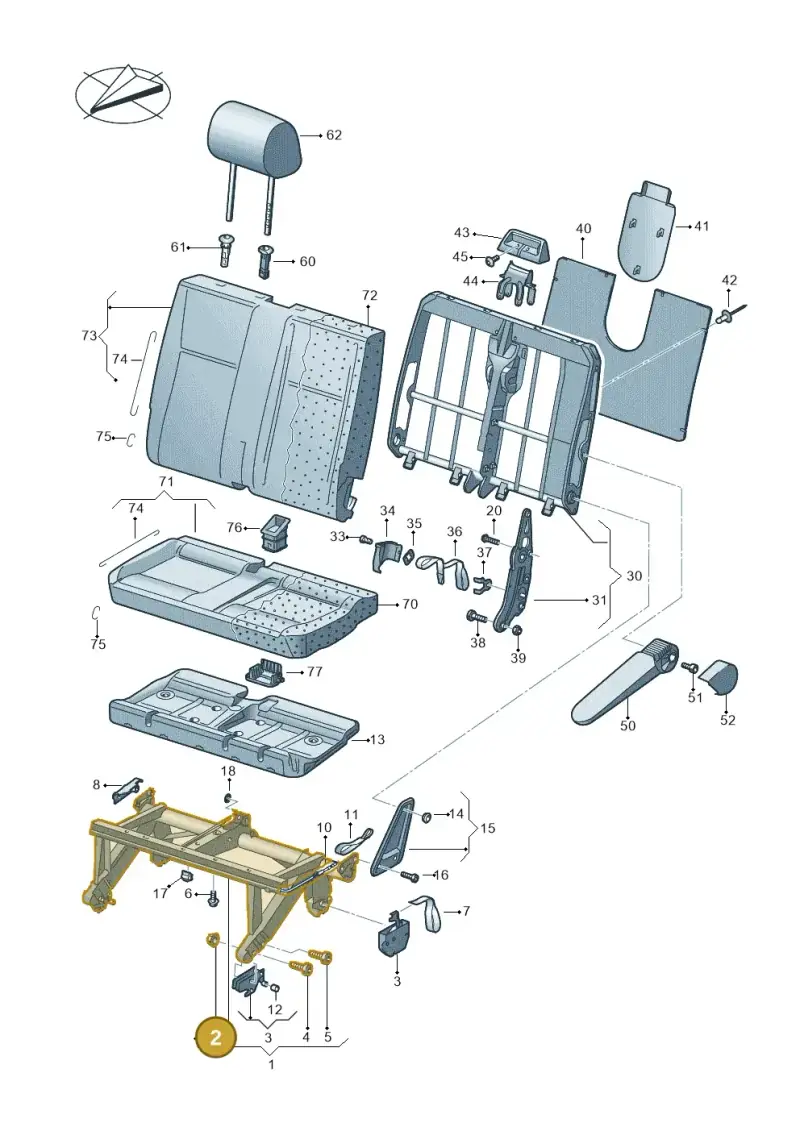 N10286111 — Volkswagen Caravelle (2019-2024) diagram 861883000, position 2