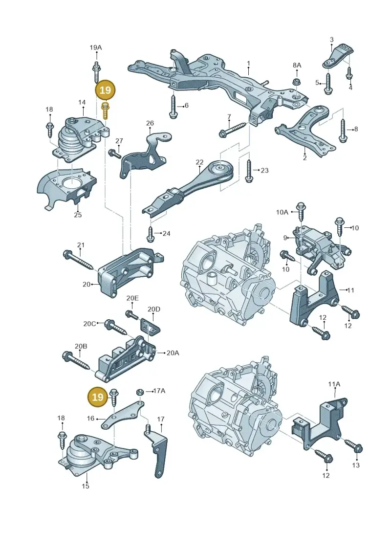 N10286205 — Volkswagen Polo (2012-2014) diagram 747199250, position 19