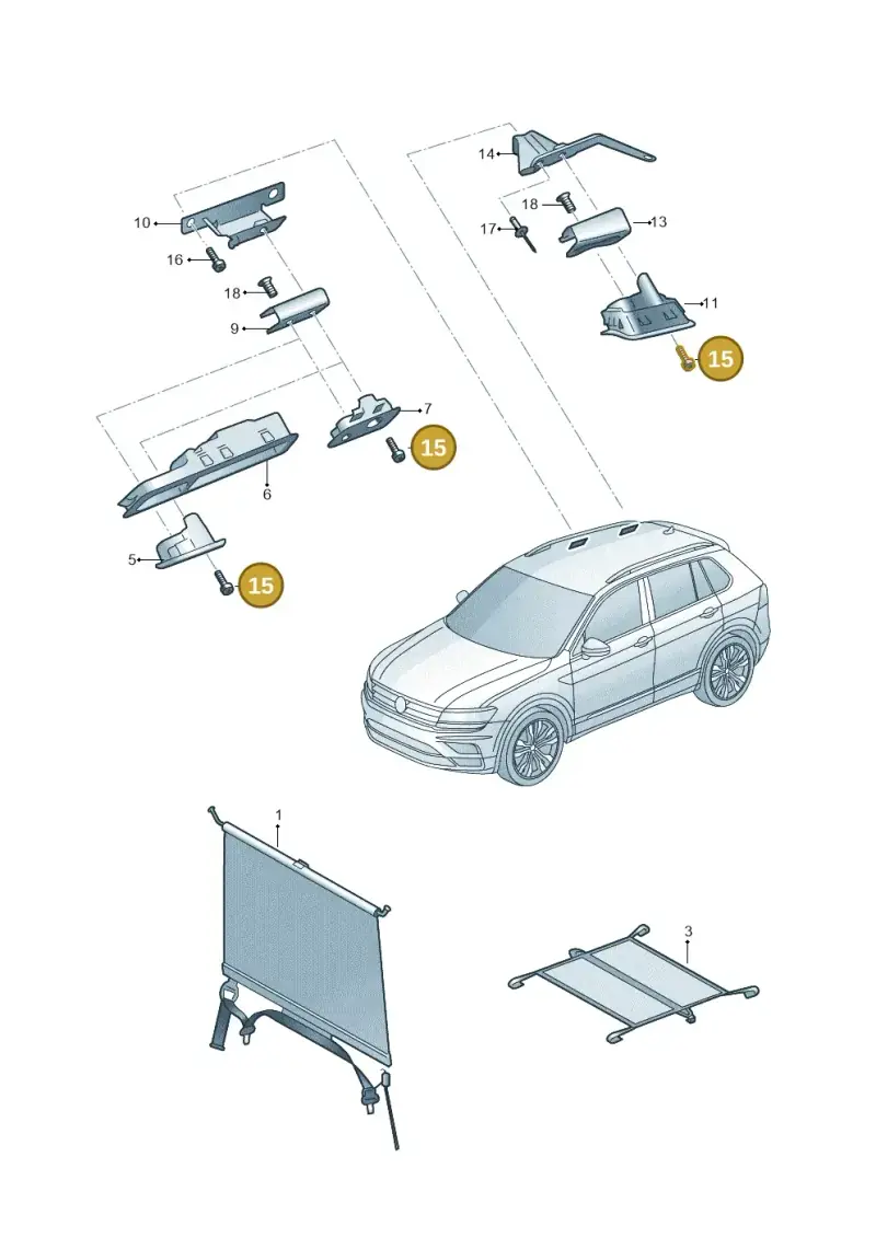 N10289702 — Volkswagen Tiguan 2.0 4Motion (2017-2024) diagram 884861000, position 15