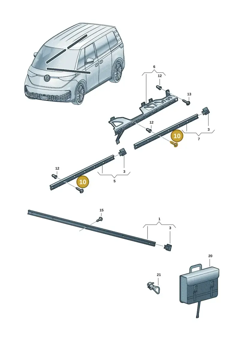 N10289702 — Volkswagen ID.Buzz (2022-) diagram 15a860150, position 10