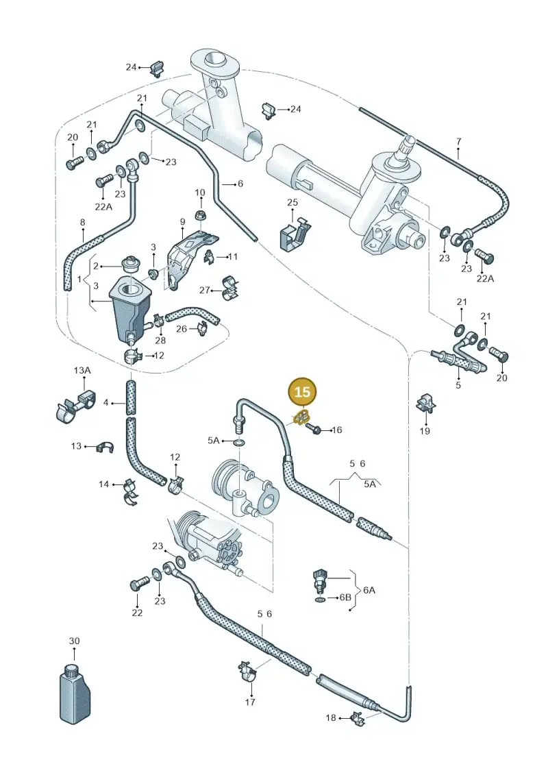 N10300103 — Volkswagen LUPO/3L TDI (2003-2005) diagram 231422550, position 15