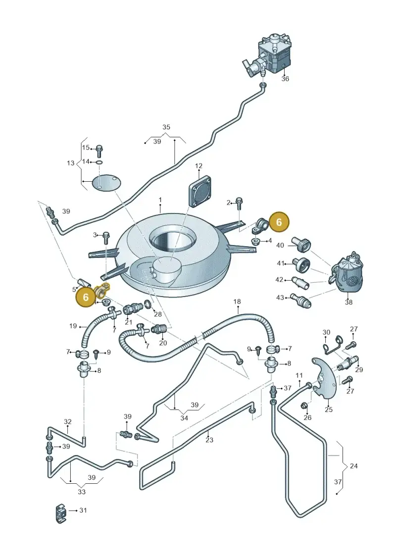 N10300103 — Volkswagen Golf Plus (2011-2014) diagram 649201090, position 6