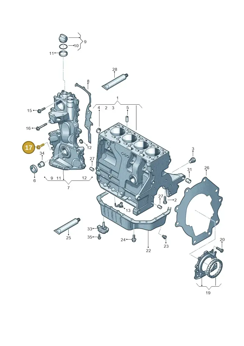 N10300804 — Volkswagen Scirocco 2.0 (2014-2017) diagram 786103010, position 17