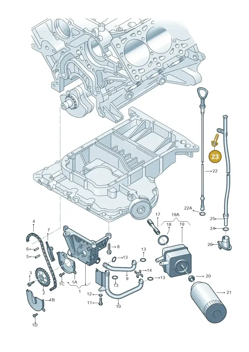 N10303603 — Volkswagen PASSAT                 00> (2000-) diagram 260115430, position 23