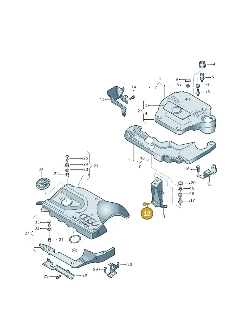 N10303603 — Volkswagen GOLF/VAR./4MOT. A4     02 (2001-2002) diagram 266103700, position 12