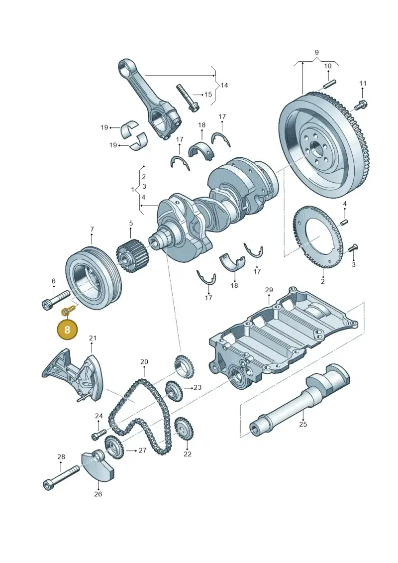N10303603 — Volkswagen FOX                  M.05> (2005-) diagram 231105100, position 8