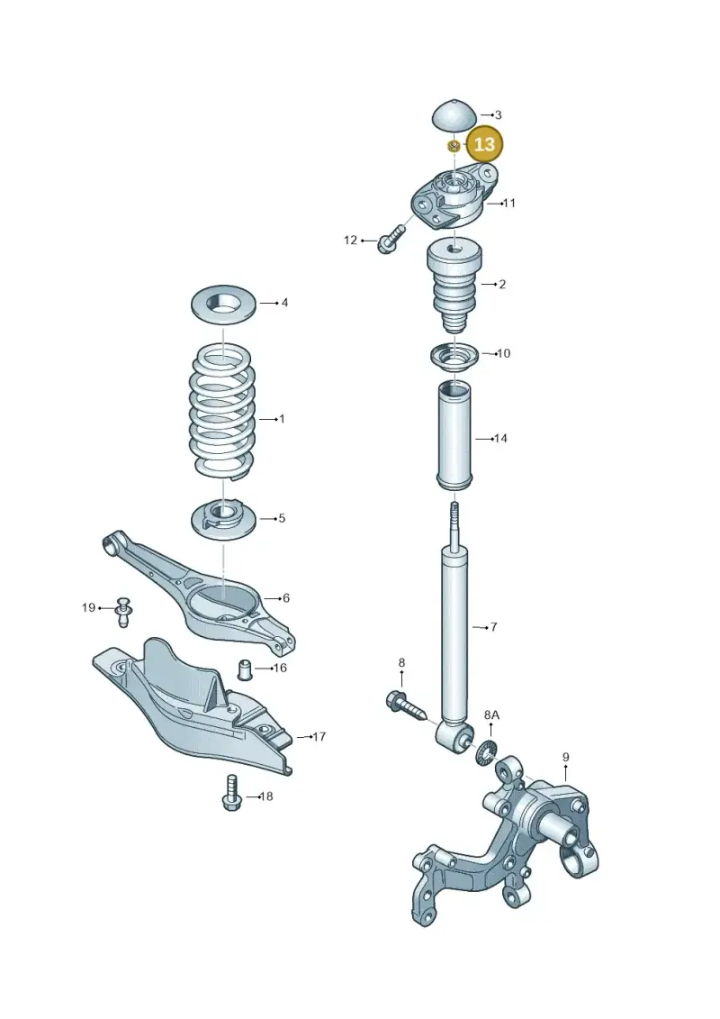 N10304102 — Volkswagen Sharan BlueMotion (2015-2022) diagram 409511000, position 13