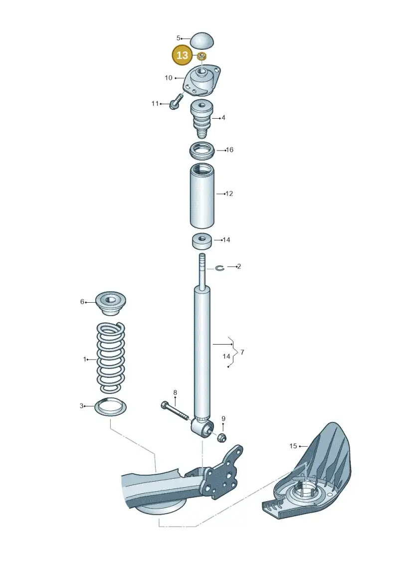 N10304102 — Volkswagen Polo 1.4 BlueMotion (2014-2017) diagram 672511000, position 13