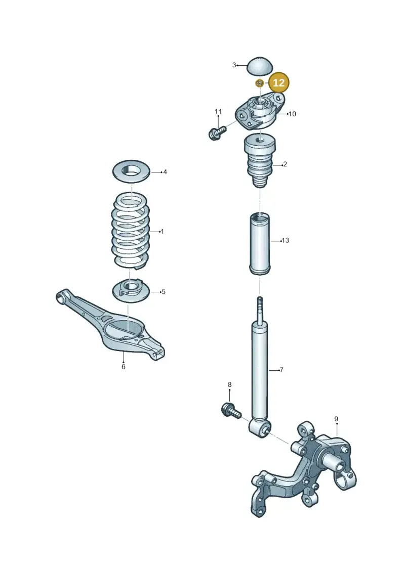 N10304102 — Volkswagen Beetle (2016-2019) diagram 854511001, position 12