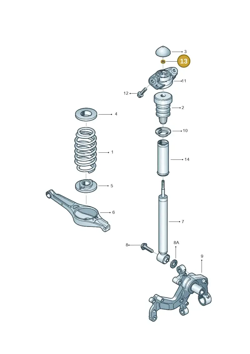 N10304102 — Volkswagen Jetta 2.0 (2015-2015) diagram 880511010, position 13