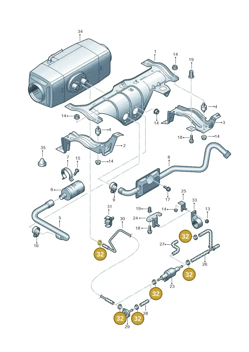 N10310001 — Volkswagen Transp. caravelle (2011-2015) diagram 410819480, position 32