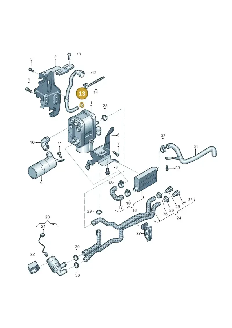 N10310001 — Volkswagen Caddy kombi (2015-2020) diagram 866819700, position 13