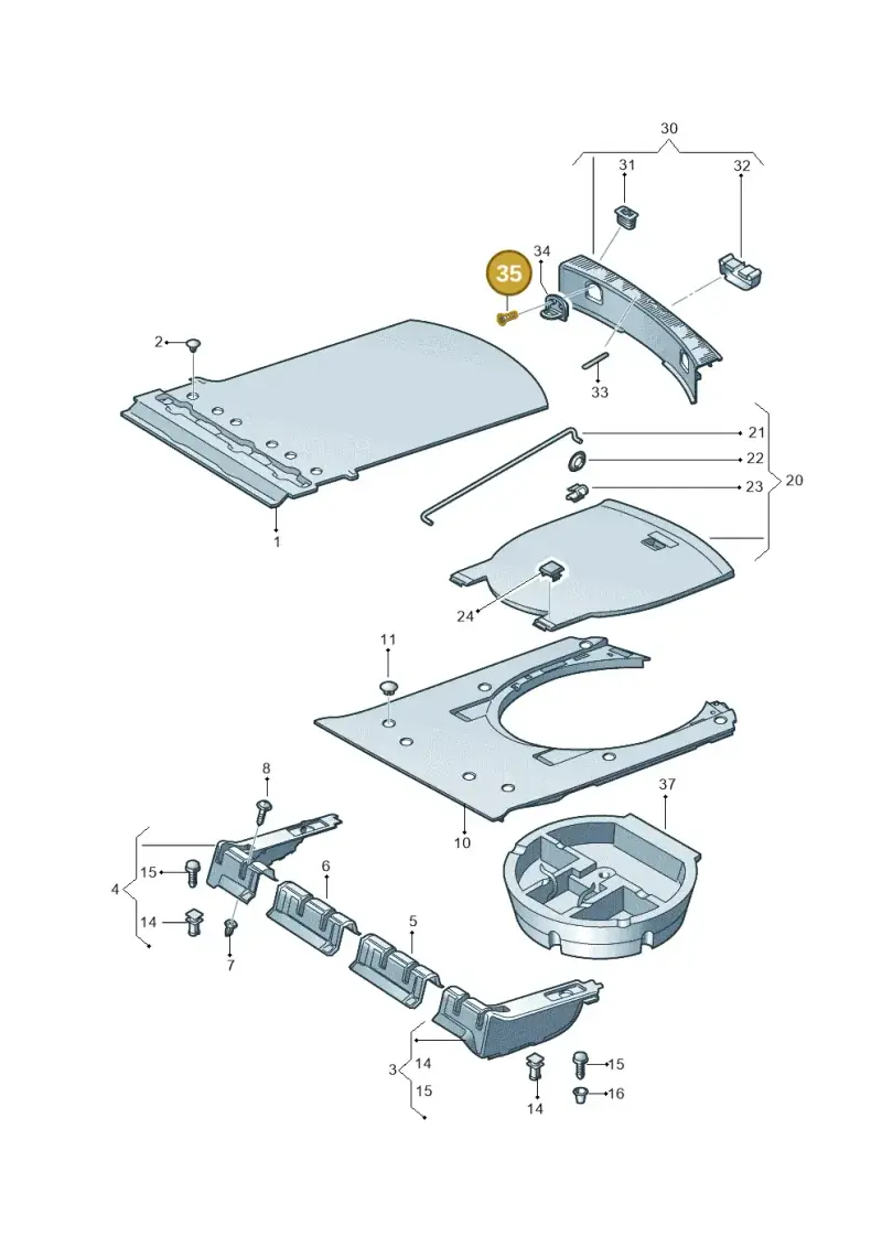 N10311403 — Volkswagen Touran 2.0 (2010-2015) diagram 409863900, position 35
