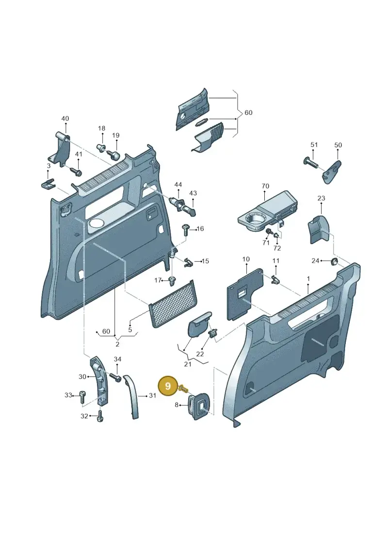 N10311403 — Volkswagen Touran 2.0 (2010-2015) diagram 409867900, position 9