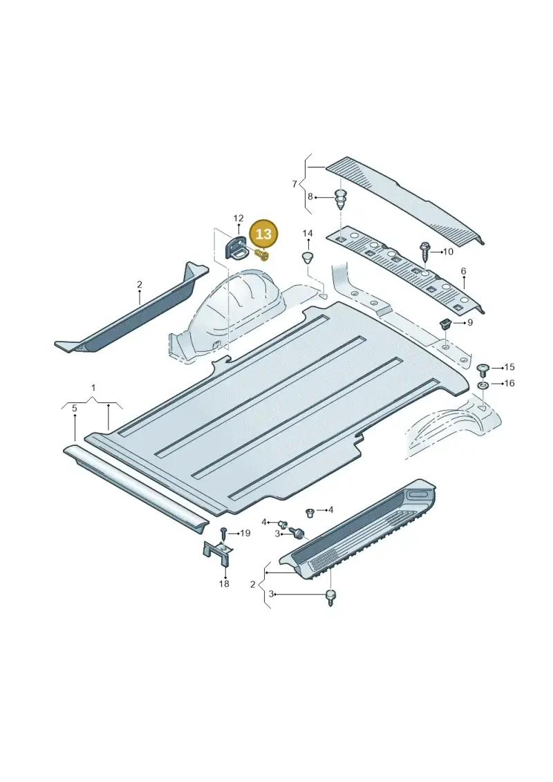 N10311403 — Volkswagen California Camper (2011-2015) diagram 410863200, position 13