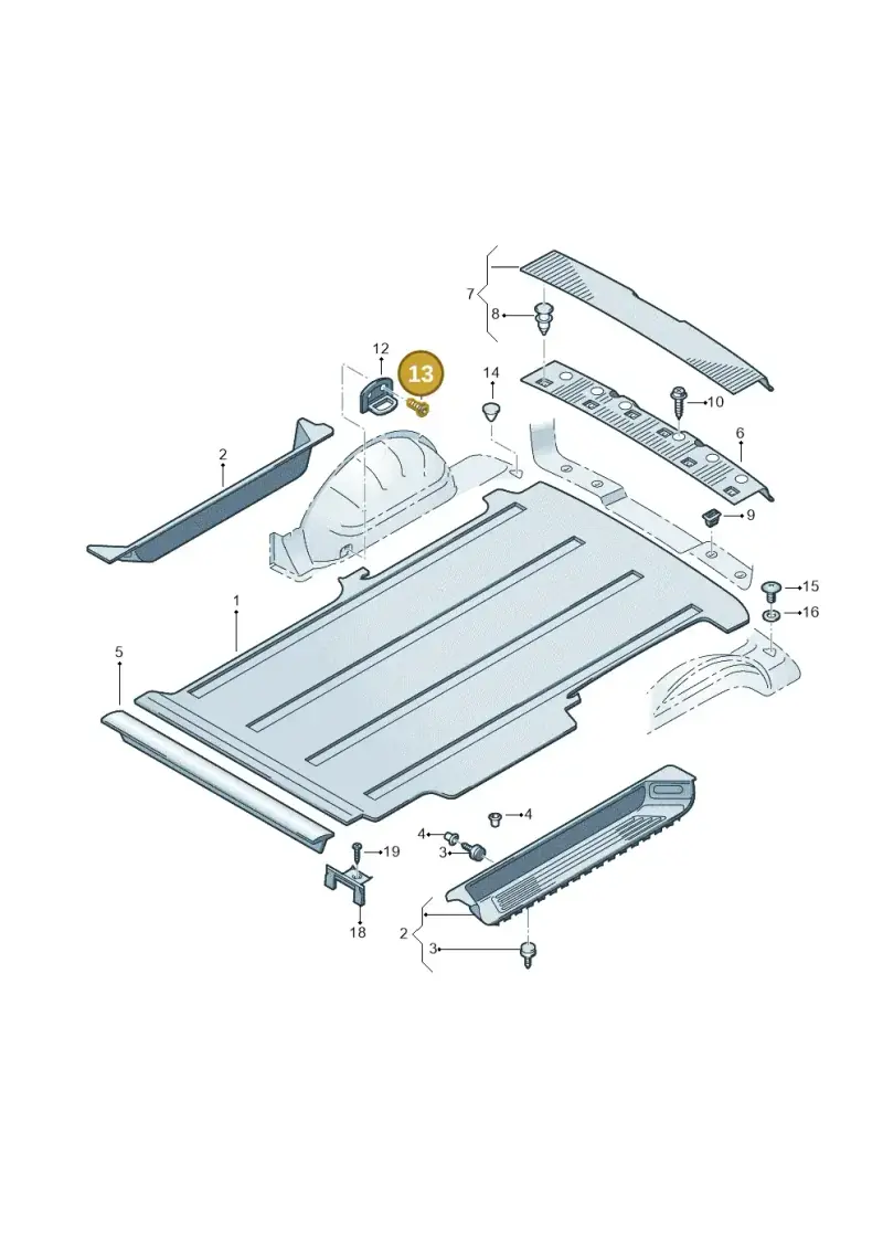 N10311403 — Volkswagen Caravelle (2015-2019) diagram 731863200, position 13