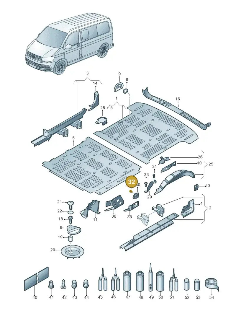 N10311403 — Volkswagen California Camper (2015-2019) diagram 861801200, position 32