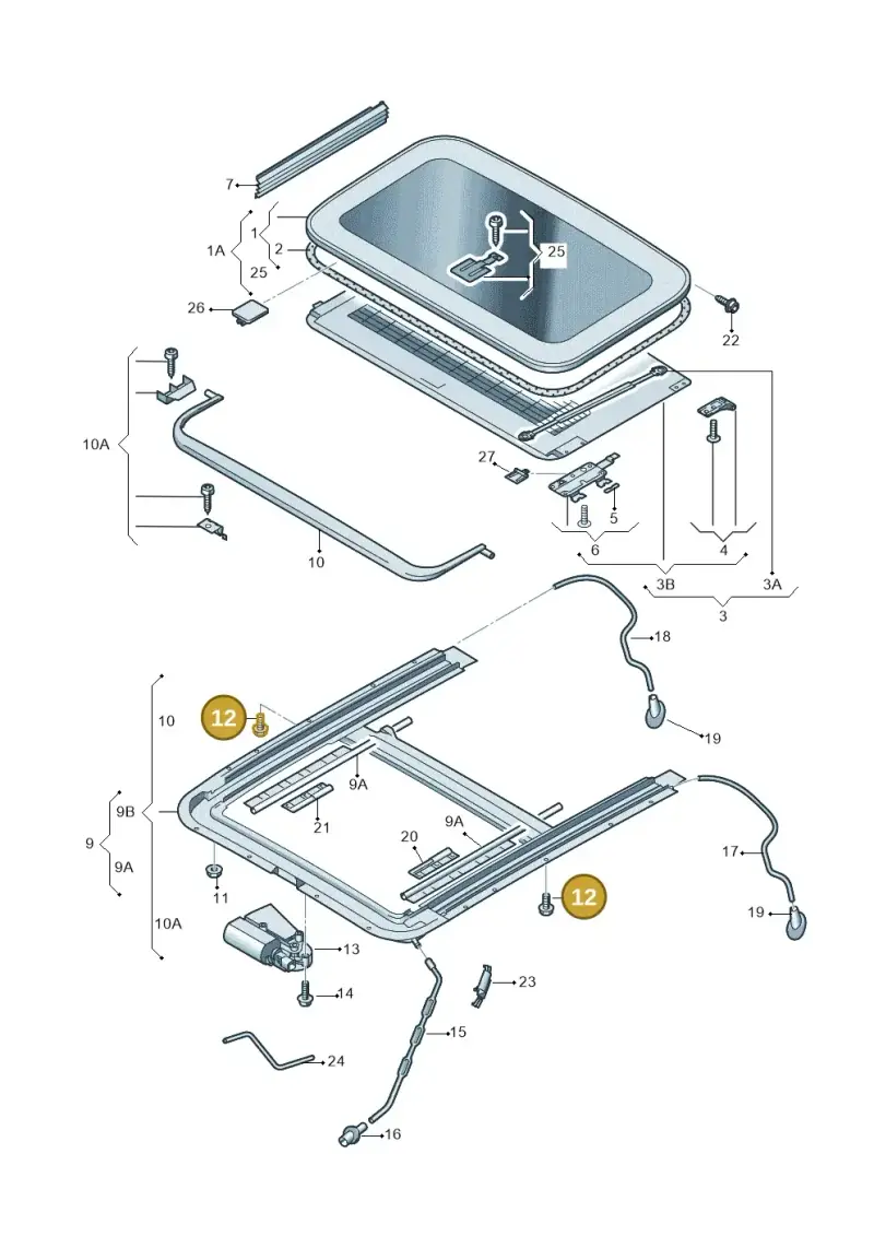 N10312603 — Audi A6 2.7 TDI (2008-2011) diagram 448877000, position 12