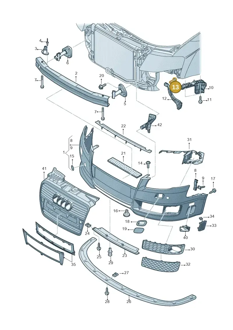 N10312603 — Audi RS4 Cabrio qu.    08> (2007-) diagram 473807000, position 13