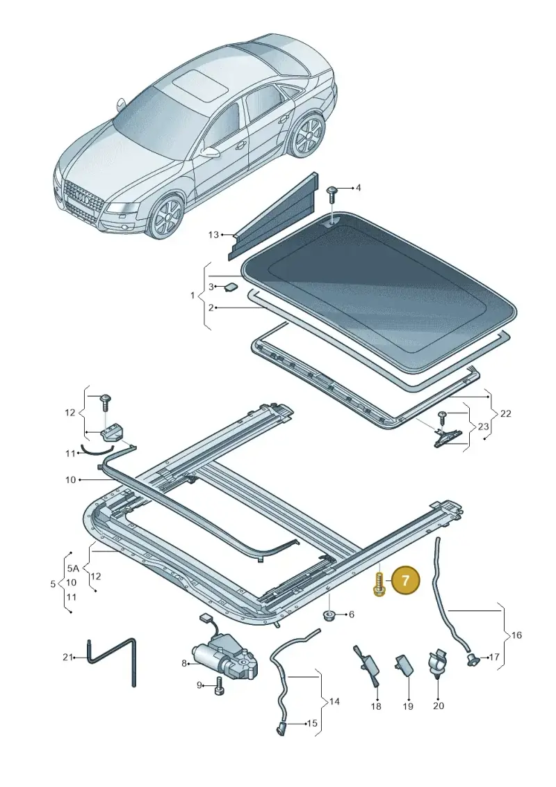 N10312603 — Audi A4L 2.0 (2008-2012) diagram 636877000, position 7