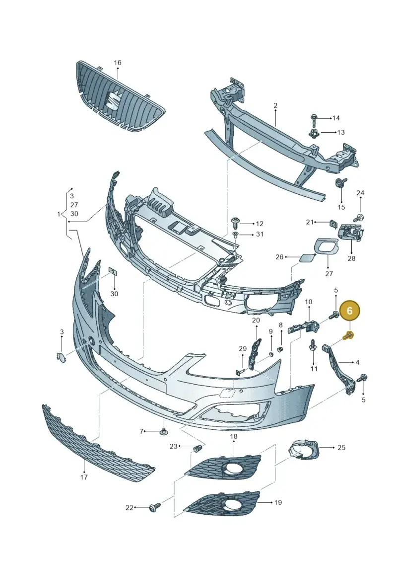 N10312603 — SEAT Exeo ST Reference (2008-2011) diagram 664807000, position 6