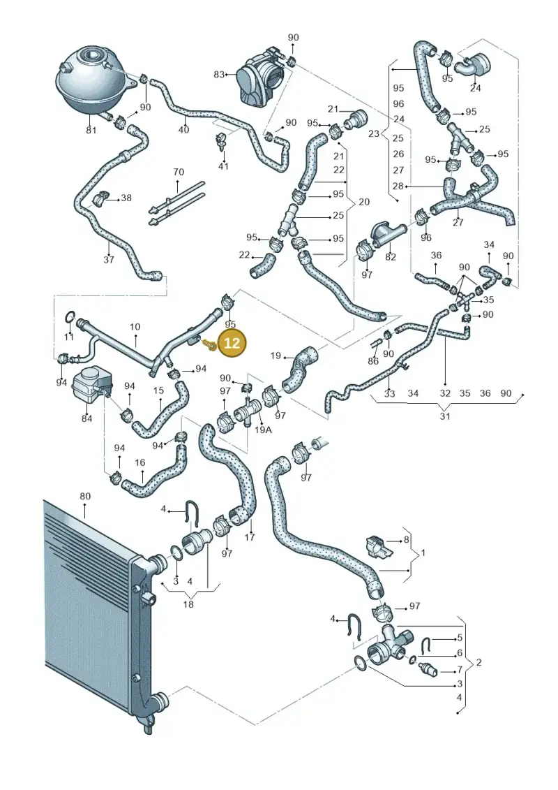 N10314403 — Volkswagen Caddy Maxi Kombi (2010-2015) diagram 690121210, position 12