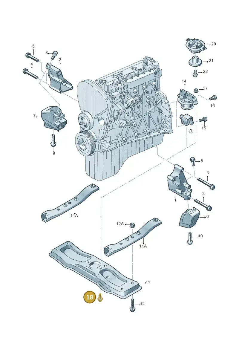 N10314403 — Volkswagen Crafter 35 panel (2011-2016) diagram 722199100, position 18
