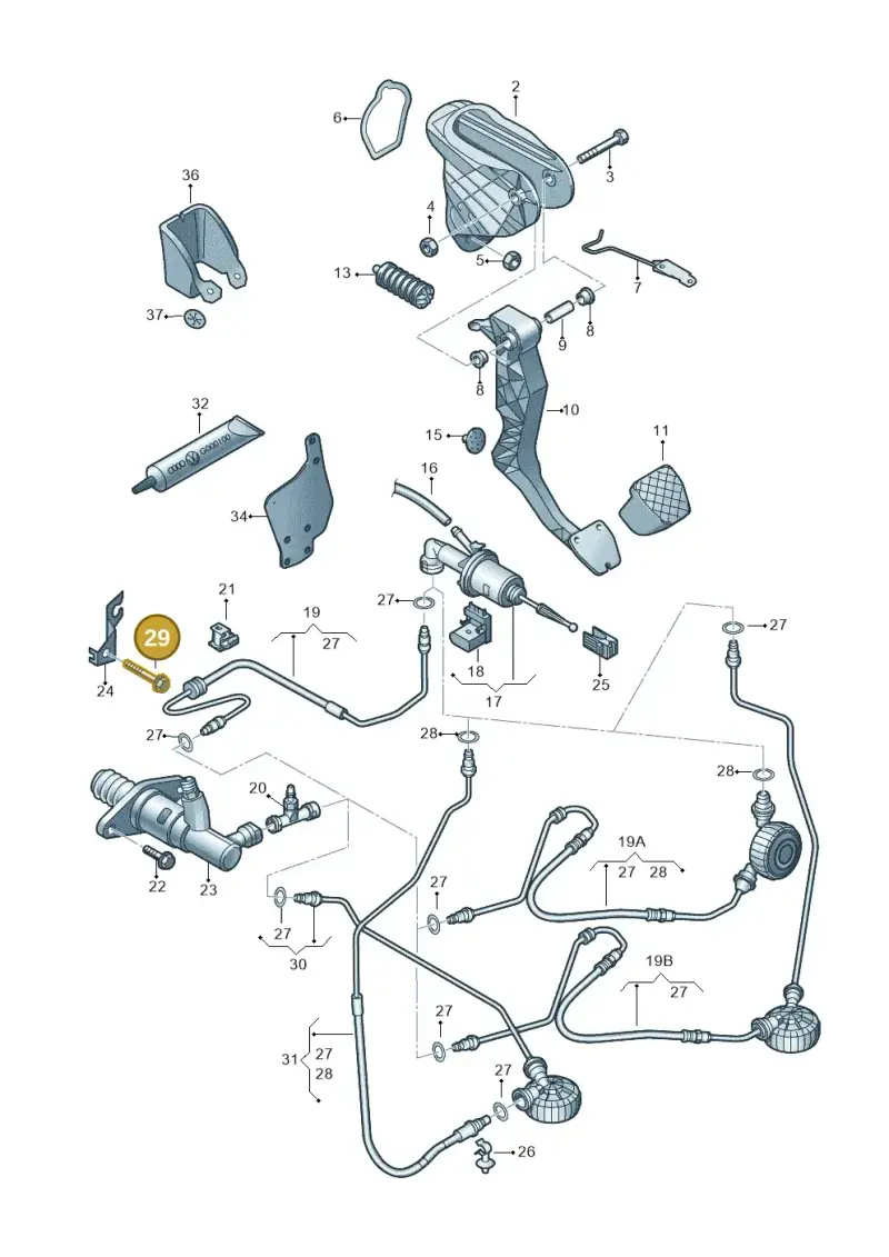 N10318302 — Volkswagen Golf Cabriolet (2011-2016) diagram 649721250, position 29