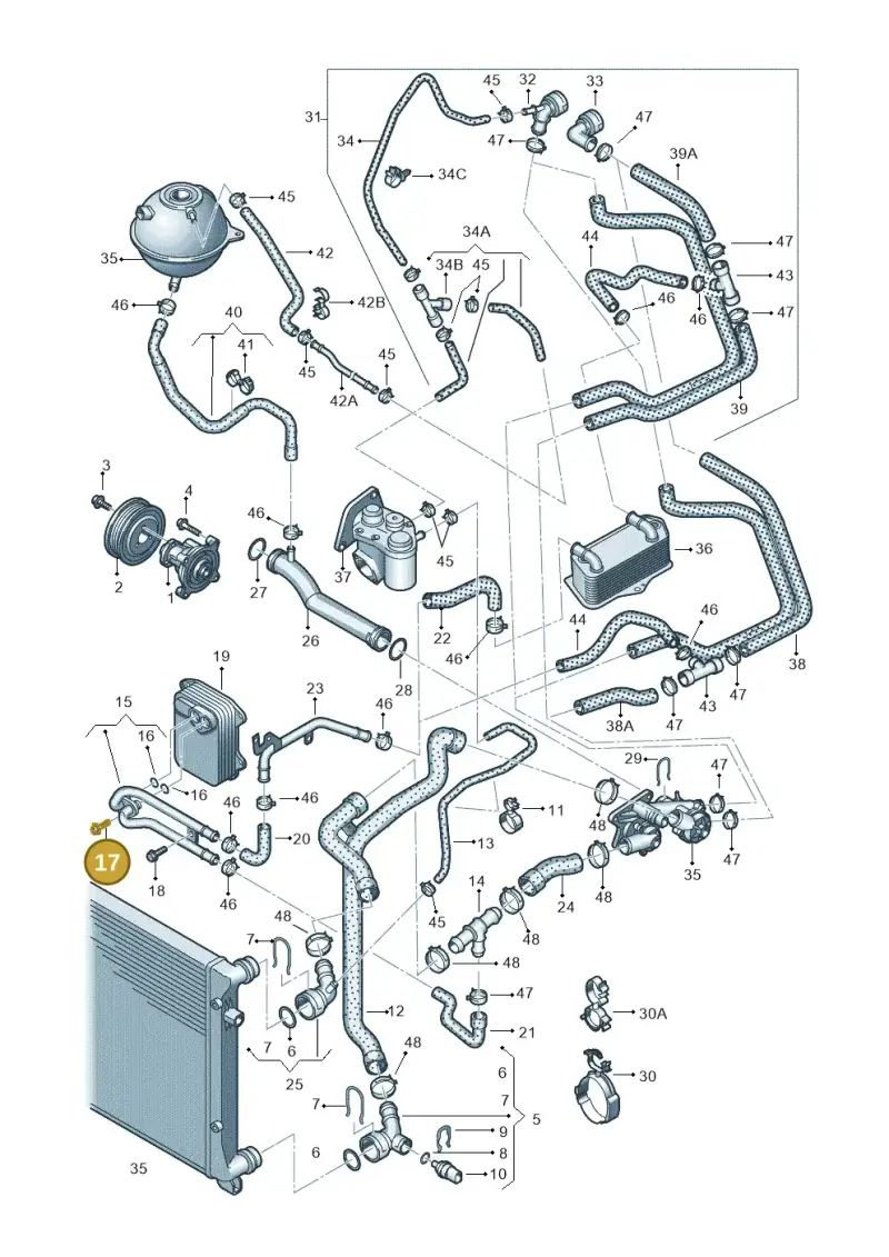 N10323102 — Volkswagen JETTA                  06> (2005-) diagram 409121200, position 17