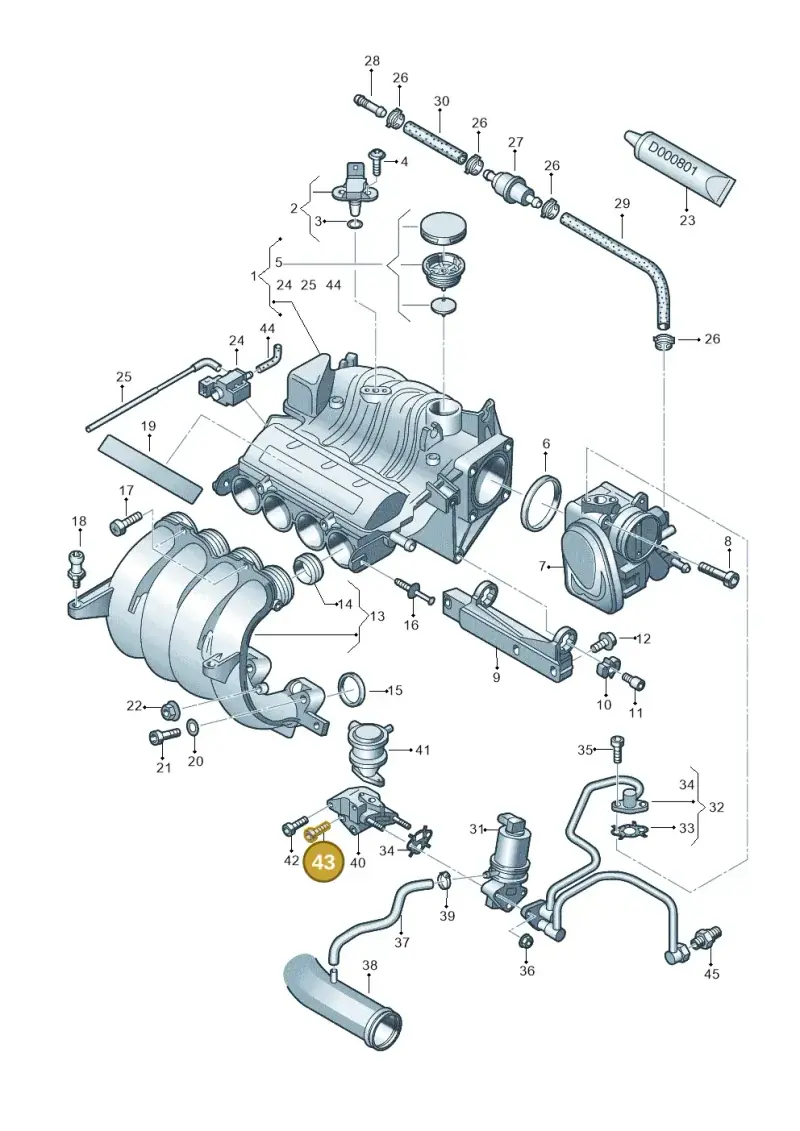N10323104 — Volkswagen Caddy panel van (2008-2010) diagram 412133070, position 43