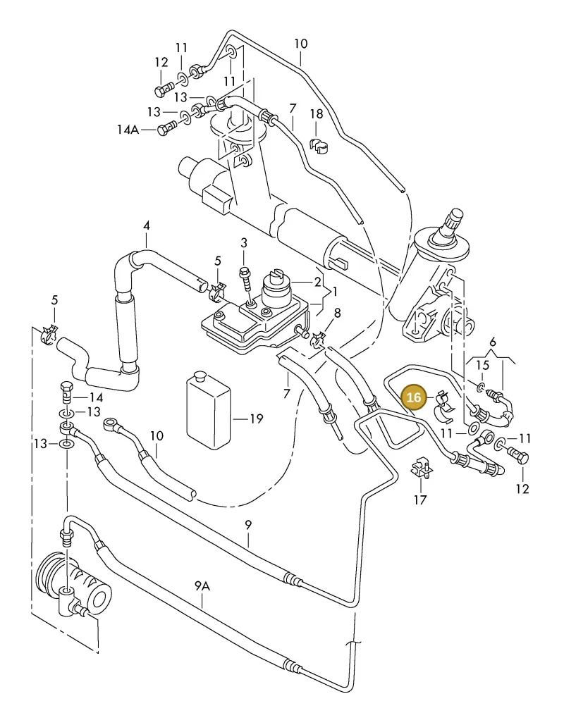 N10325101 — Volkswagen POLO (1994-1999) diagram 158422500, position 16