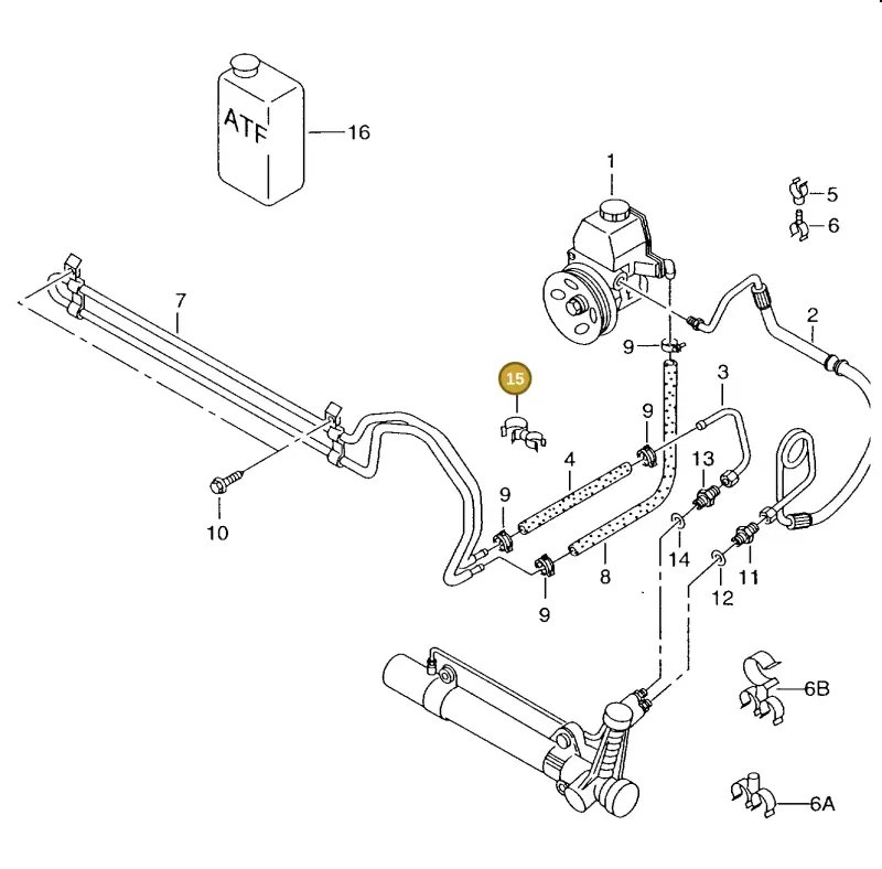 N10325101 — Volkswagen LT, LT 4X4 (1996-2003) diagram 176422450, position 15
