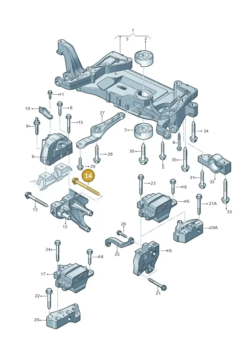 N10328002 — Volkswagen Passat estate (2008-2011) diagram 460199200, position 14