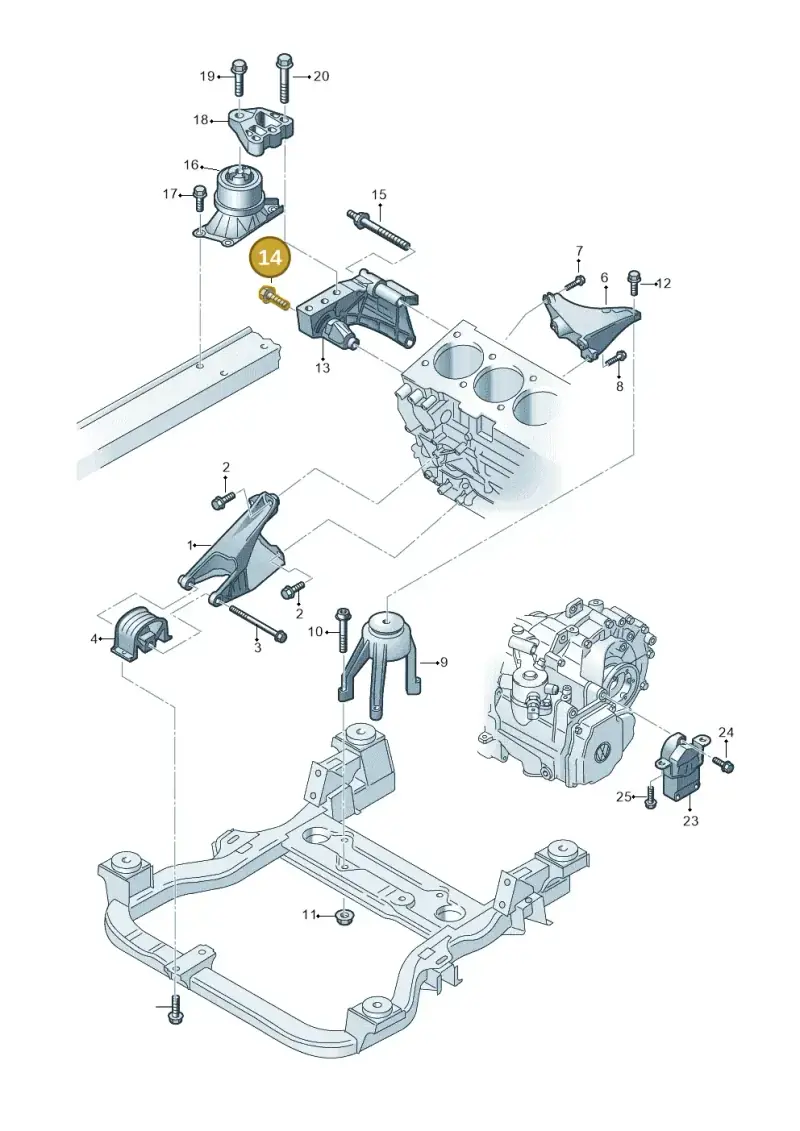 N10328002 — Volkswagen Transp. caravelle (2011-2015) diagram 679199200, position 14